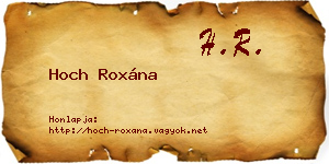Hoch Roxána névjegykártya