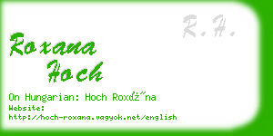 roxana hoch business card
